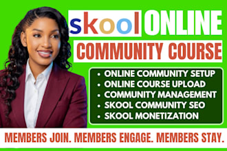 skool community setup skool course creation skool circle so community manager