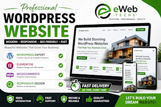 build a professional wordpress website with elementor