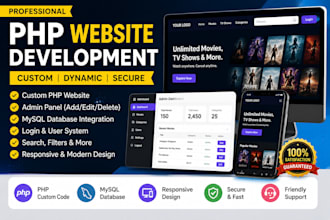 build PHP website with admin panel
