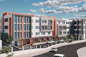 design realistic 3d school, classroom, library and institution environment