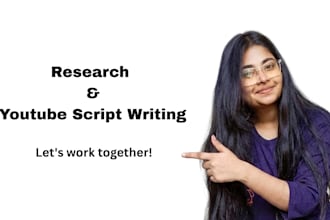 do scriptwriting for youtube channel