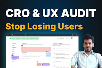 do a technical cro, UI UX audit for your app, website or landing page