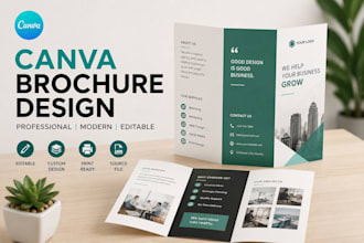 design professional canva brochures, flyers and marketing materials