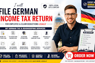 file german income tax return for employee and claim deduction legally