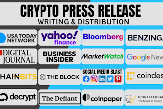 crypto press release distribution blockchain nft web3 pr distribution crypto PR