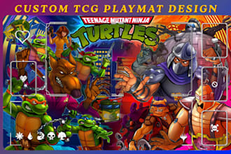 create high quality custom playmat board game art tcg and mtg card games