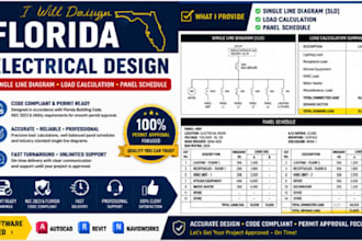 design florida electrical single line diagram load calculation panel schedule