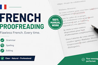 proofread and edit french texts professionally