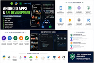 develop custom rest apis, android apps, backend systems, and web applications
