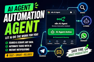 build n8n ai agent automation, n8n workflow, ai automation and custom ai agents