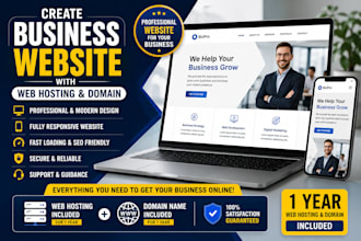 create business website with web hosting and domain