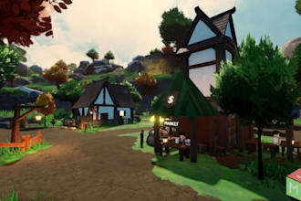 do roblox full game creation, roblox full game development, roblox map, vfx,sfx