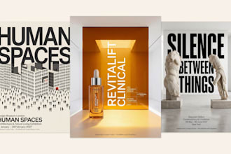 design modern editorial event poster with creative direction