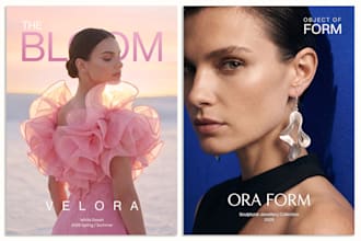 design an editorial poster for your beauty or fashion brand