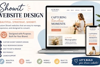 design a stunning custom showit website from scratch for your brand landing page
