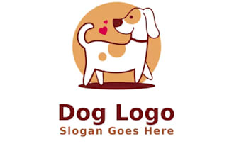 design unique cartoon cat dog pet animal mascot logo