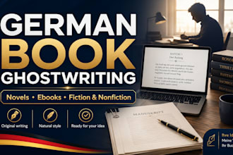 ghostwrite your german novel, ebook or nonfiction book