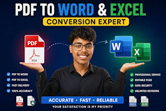 convert your PDF to word or exel accurately  just copy pest