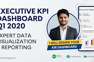 design an executive business dashboard with KPI tracking in excel