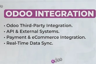 customize and develop odoo modules with API integrations