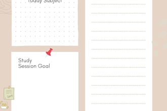 design a custom handmade aesthetic study planner