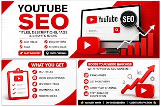write youtube SEO titles, descriptions and tags