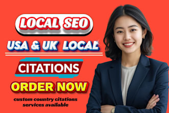 build USA, UK google maps citations for local SEO, gmb and map pack visibility