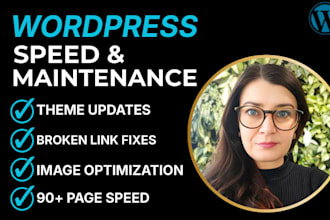 do website speed optimization, maintenance, and fix core web vitals