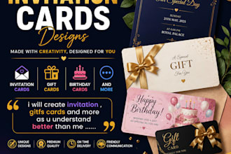design business cards, gift cards invitation cards for you