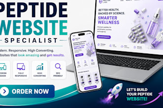 build wordpress peptide website, woocommerce peptide website woocommerce peptide