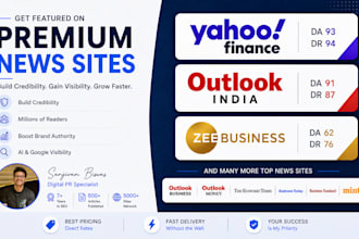 publish article on outlook india, zee business and yahoo finance