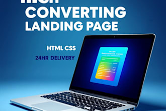 create HTML landing page for your product