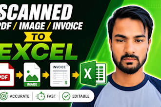 convert scanned invoices and PDF images to excel accurately