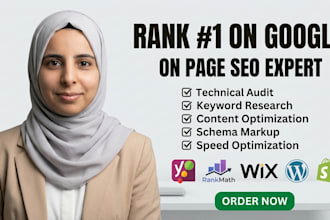 do wordpress wix shopify seo service with onpage fixes