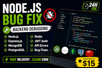 fix nodejs express mongodb postgresql backend bugs