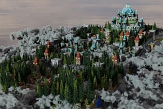 build minecraft city map fantasy castle city survival adventure world builder