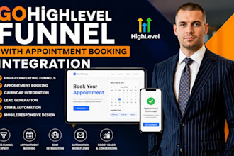 create a gohighlevel funnel with appointment booking integration