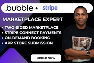 bubble io on demand app marketplace two sided platform stripe connect bubble io
