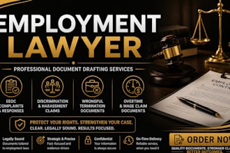 draft wrongful termination, harassment, and employment law documents