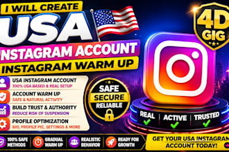 create usa instagram account, instagram warm up