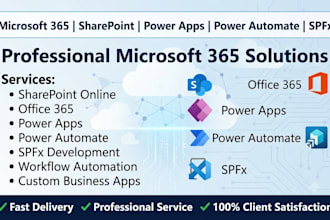 develop sharepoint ,office 365, powerapps, power automate, spfx
