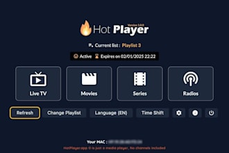 perfectly rebrand latest hot player iptv app with admin panel