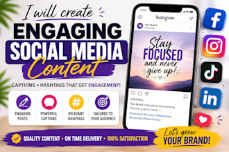 create engaging social media content and motivational posts