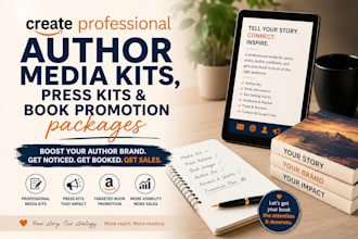 create professional author media kits, press kits and book promotion packages