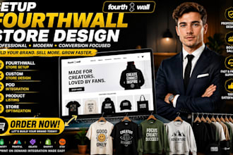 setup fourth wall store design fourthwall website design fourthwall merch pod