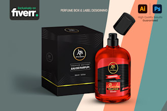 design professional perfume box and bottle label packaging