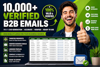 provide bulk b2b lead generation, prospect lists, and verified email lists