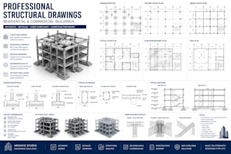 create professional structural drawings for residential and commercial buildings