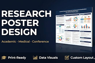 design a professional academic, research, or medical conference poster
