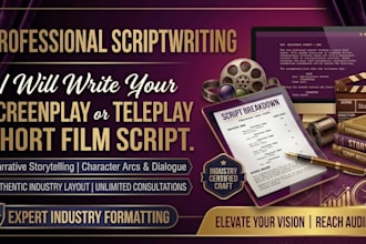 write a captivating screenplay or short film drama script